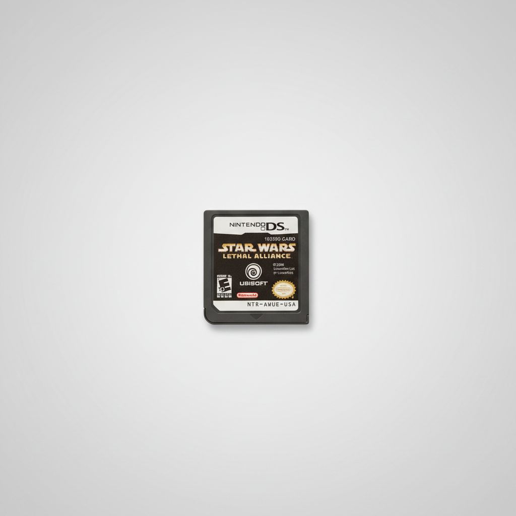Star Wars Lethal Alliance for Nintendo DS! black cartridge, Ubisoft logo, clean label.