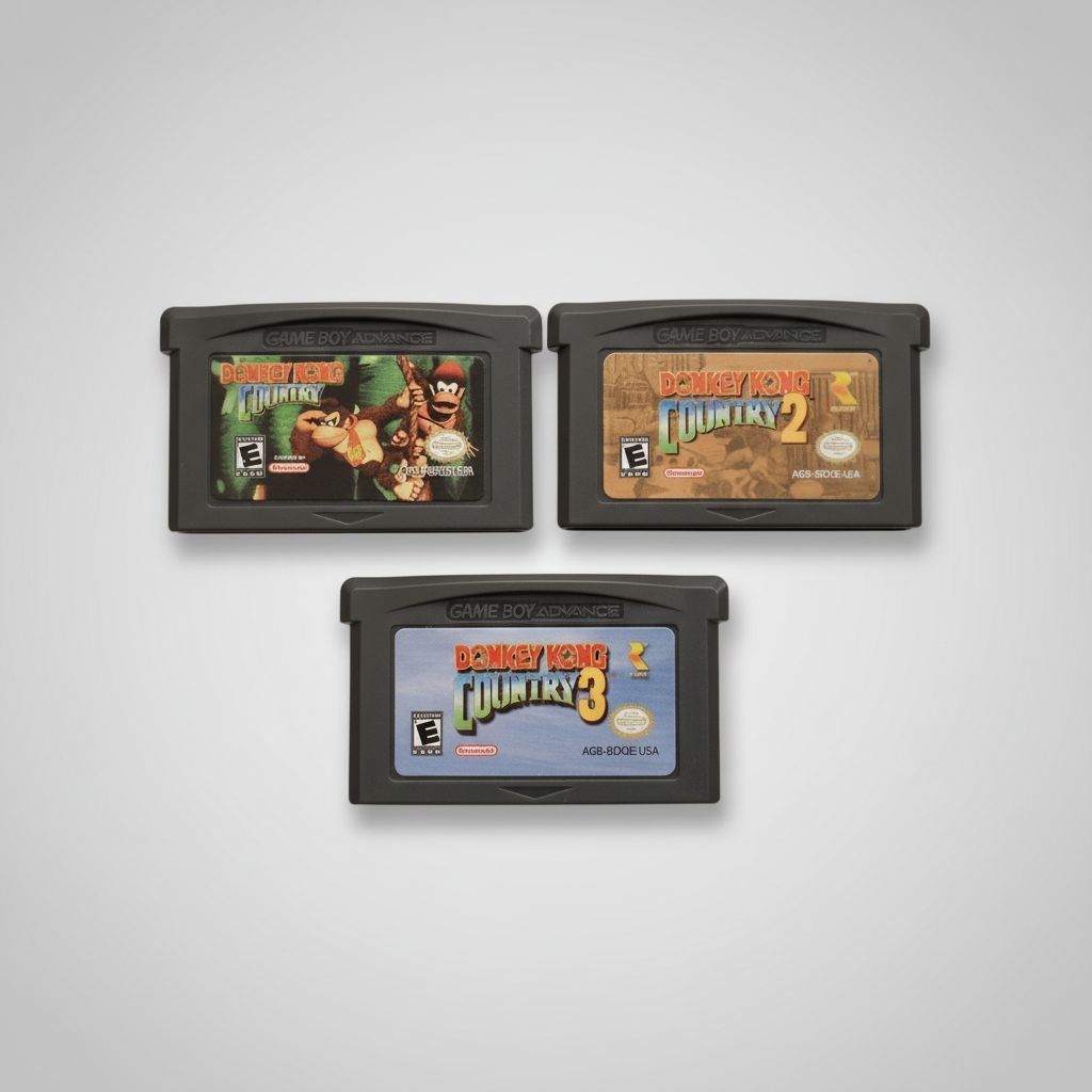 Donkey Kong Country 1, 2, & 3 Gameboy Advance — Complete Bundle (Cartridges Only) for Gameboy Advance (GBA)