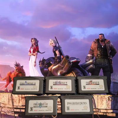 Final Fantasy Gameboy Advance cartridges – legendary role-playing series.