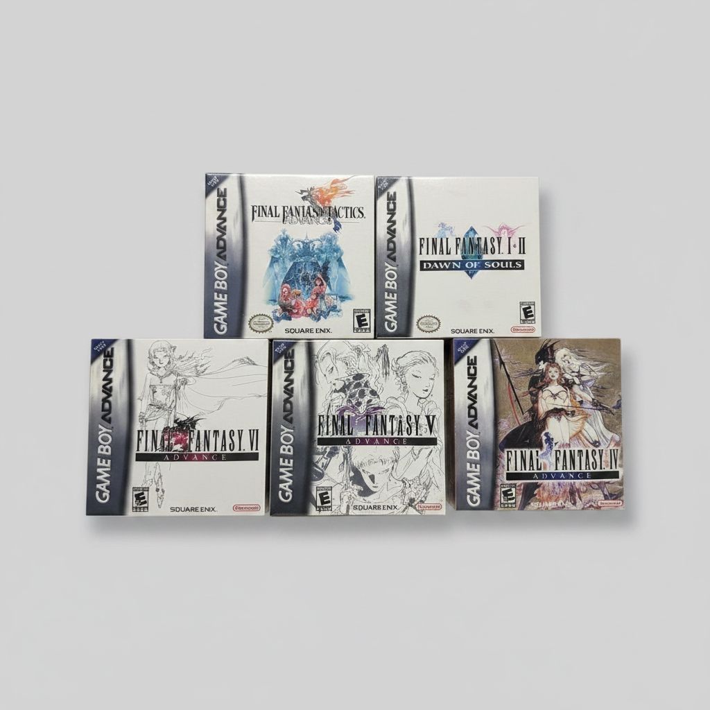 Final Fantasy Games for Gameboy Advance — Complete Bundle with Reproduction Boxes for Gameboy Advance (GBA)