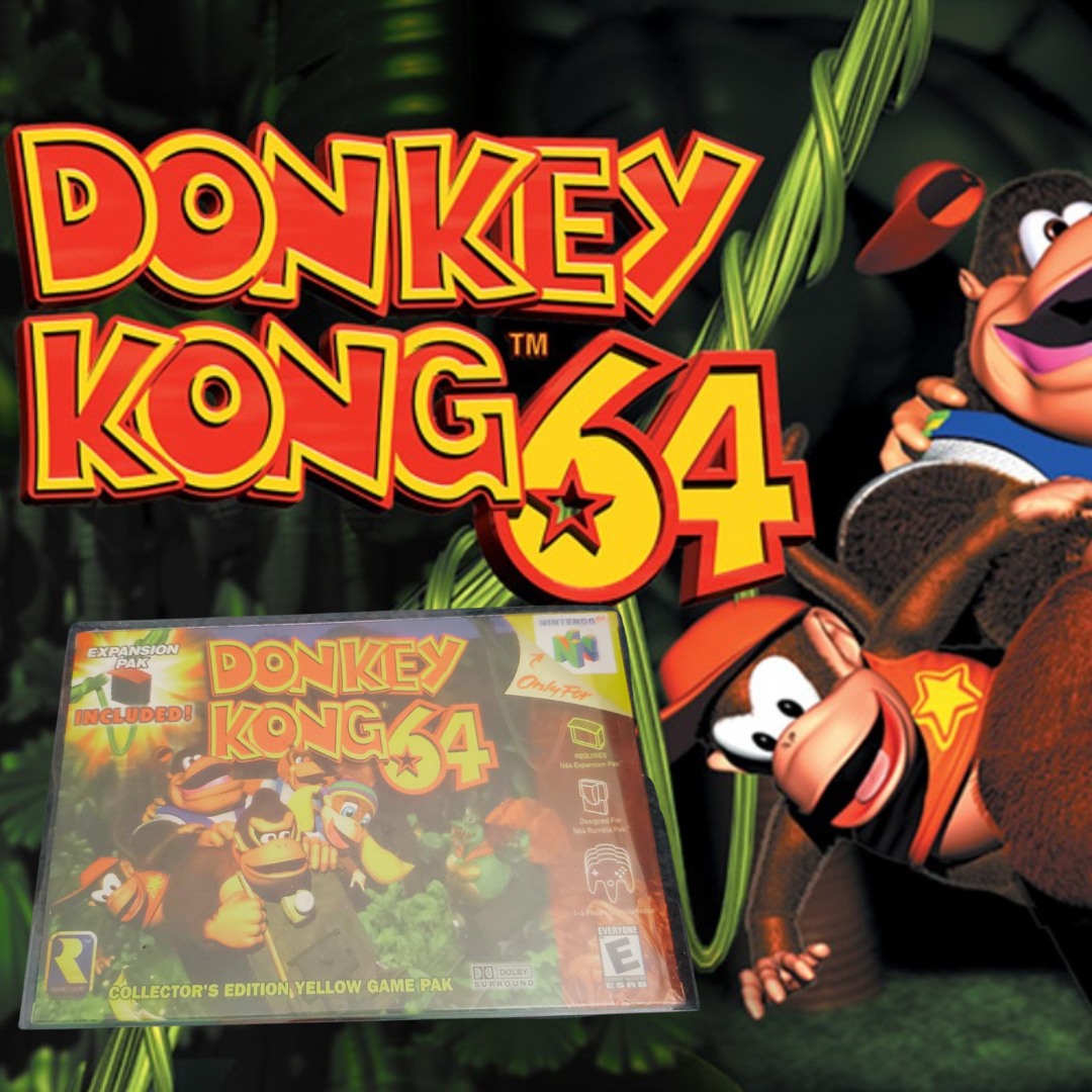 Donkey Kong 64 Nintendo 64 cartridge – expansive 3D platformer.