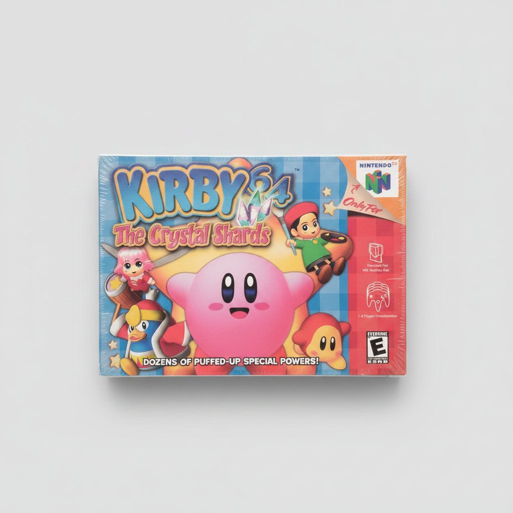 Kirby The Crystal Shards — Game & Box for Nintendo 64