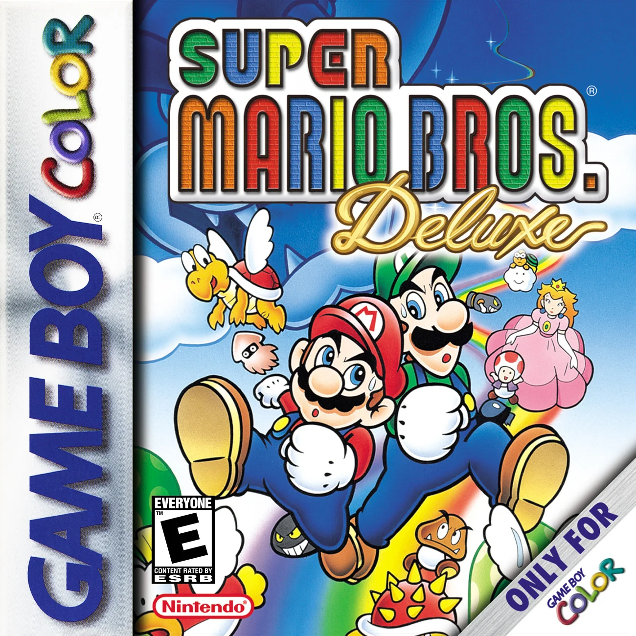Super Mario Bros. Deluxe – Nintendo Game Boy Color (GBC) Platformer Game front cover art