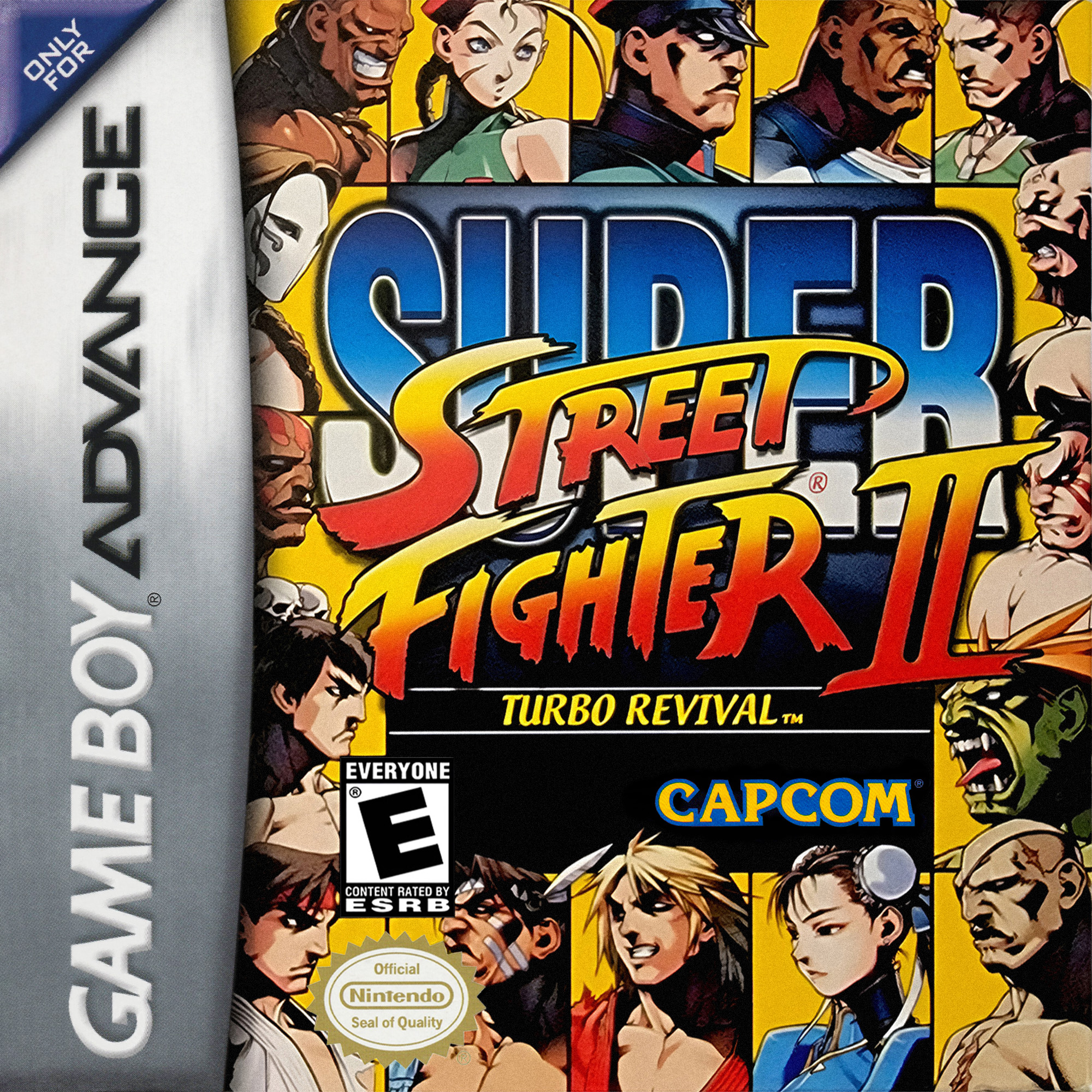 Super Street Fighter II Turbo: Revival – Nintendo Game Boy Advance (GBA) Fighting Game front cover art