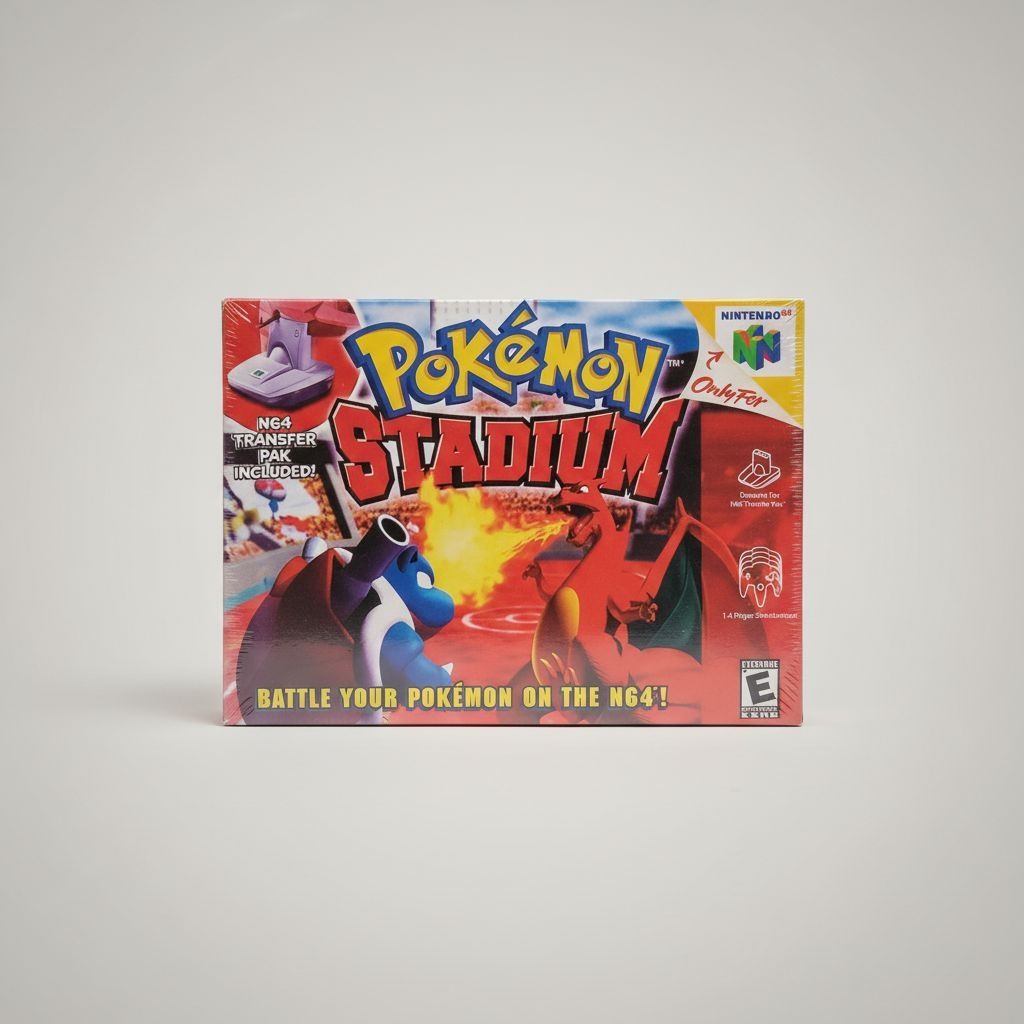 Pokemon Stadium — Game & Box for Nintendo 64