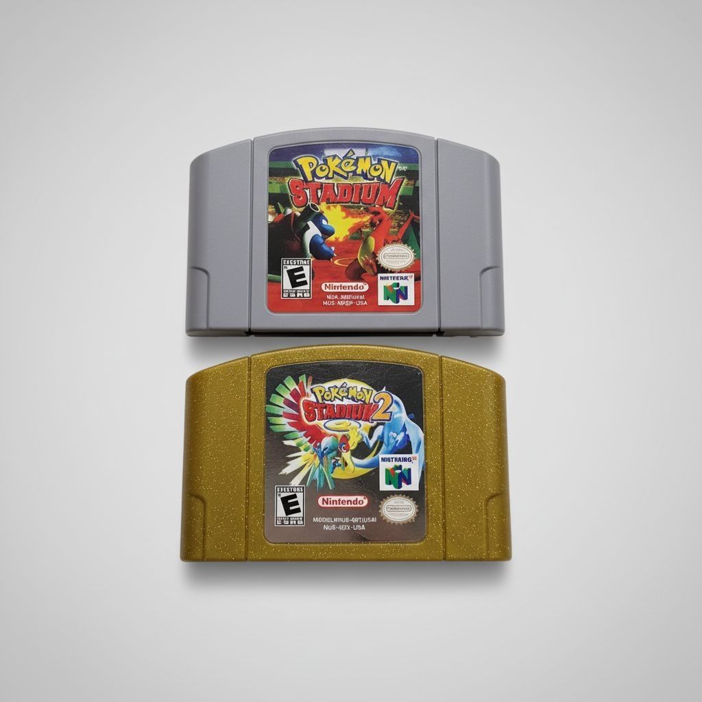Pokemon Stadium 1 & 2 — Complete Bundle (Cartridges Only) for Nintendo 64