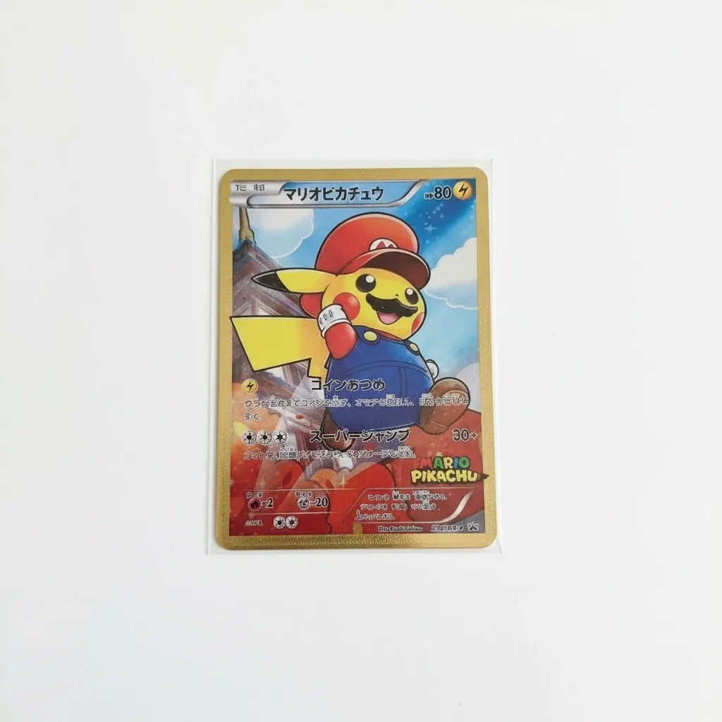 Pokémon Mario & Luigi Pikachu Metal Gold Pokémon Cards 2