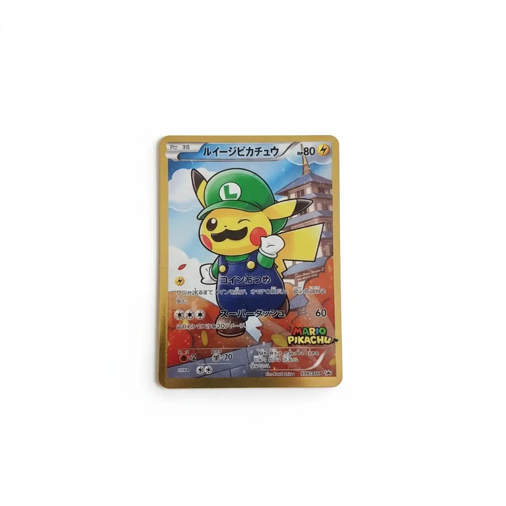 Luigi Full Art Metal Gold Pokémon Card