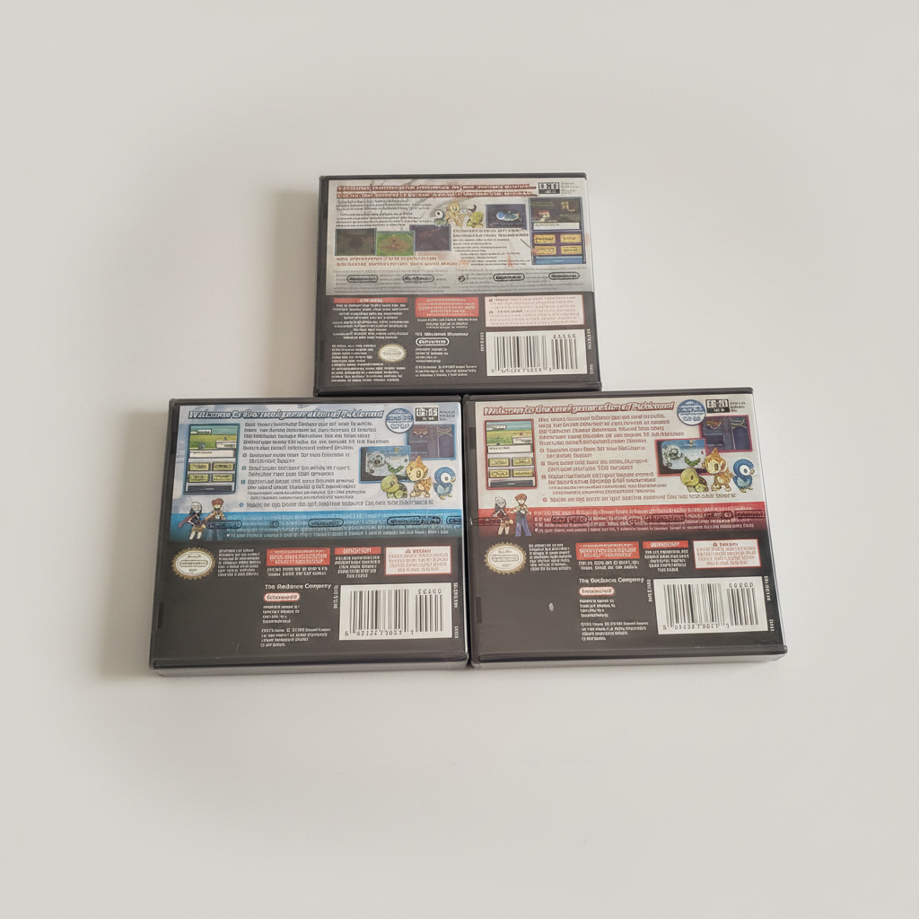 Pokemon Diamond, Pearl, & Platinum — Complete Bundle with Reproduction Boxes for Nintendo DS 7