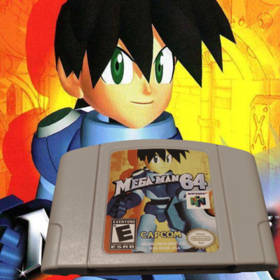Mega Man 64 Nintendo 64 cartridge – 3D action-platformer.