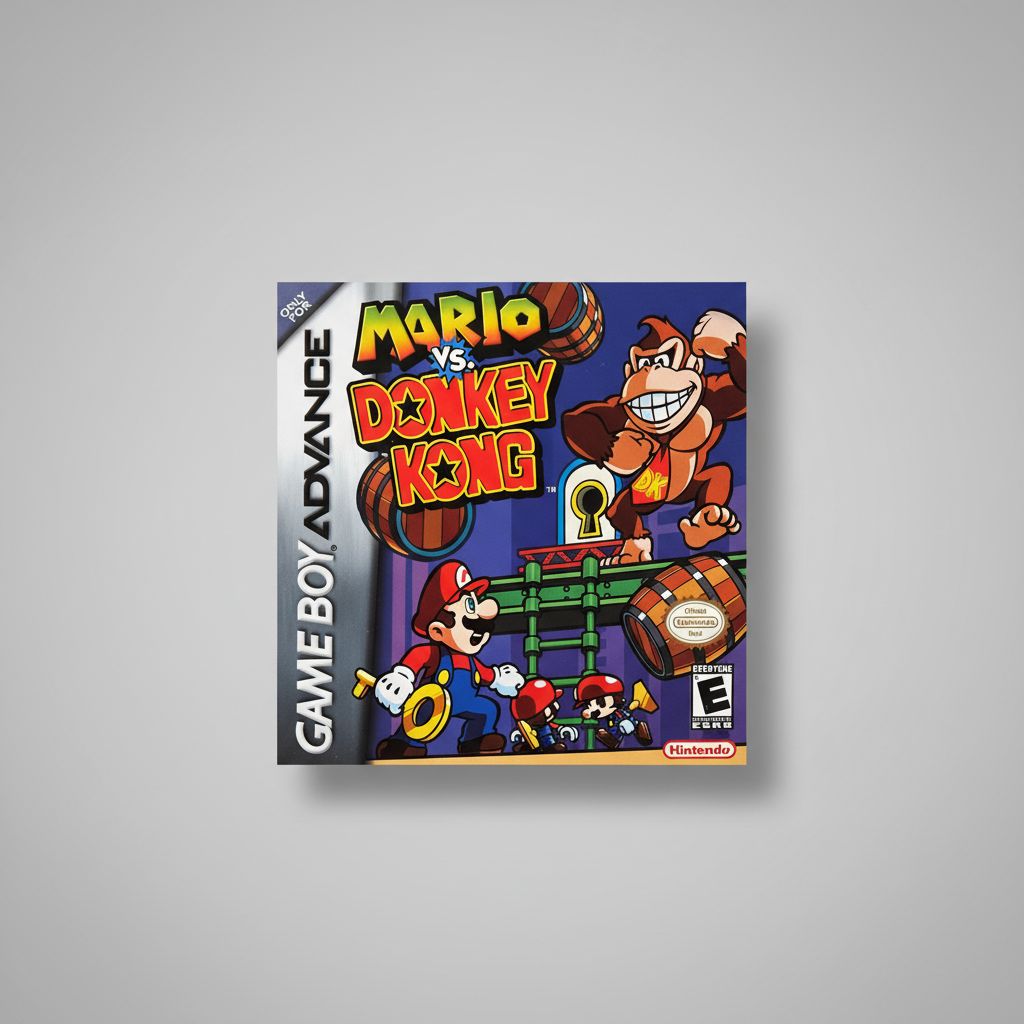 Official box art for Mario vs Donkey Kong on Gameboy Advance