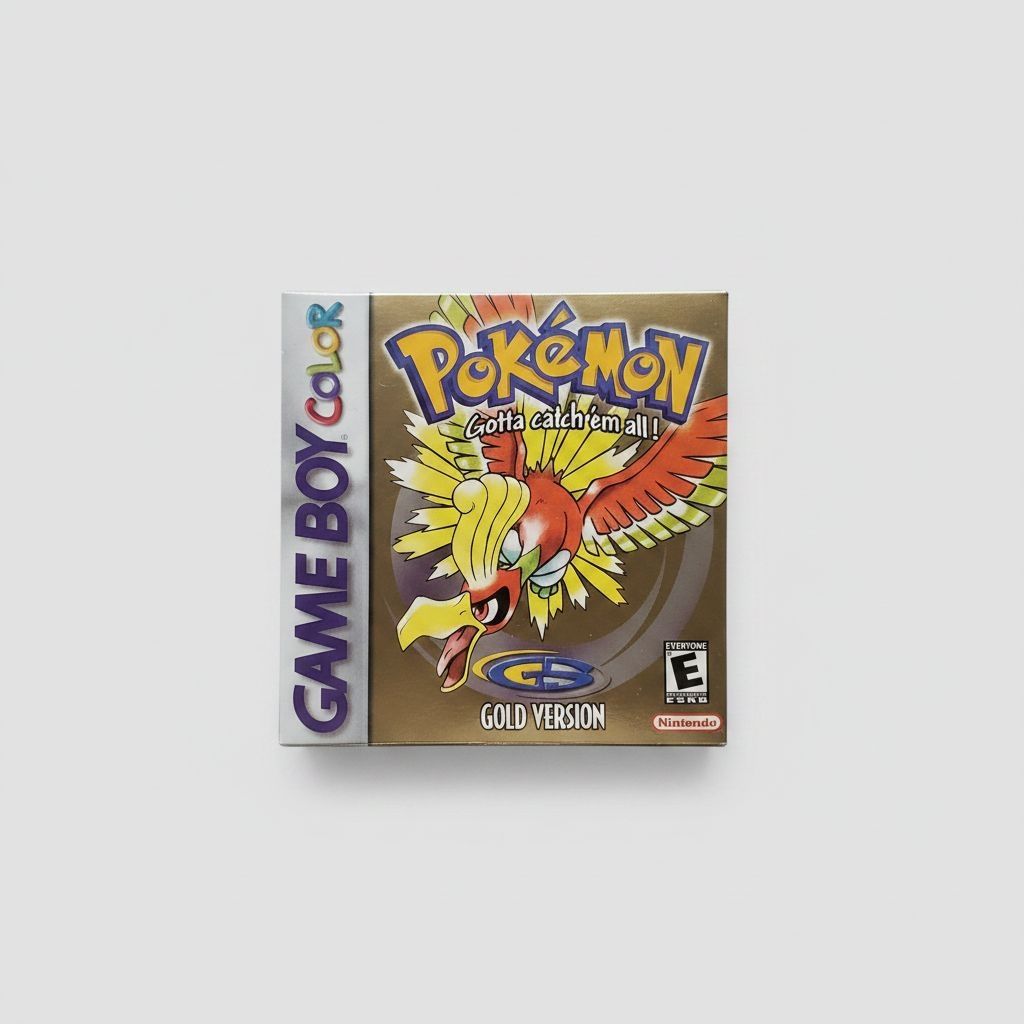 Pokémon Gold — Game & Box for Gameboy Color (GBC)