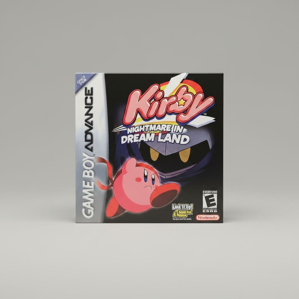 Kirby Nightmare Dreamland — Game & Box for Gameboy Advance (GBA)