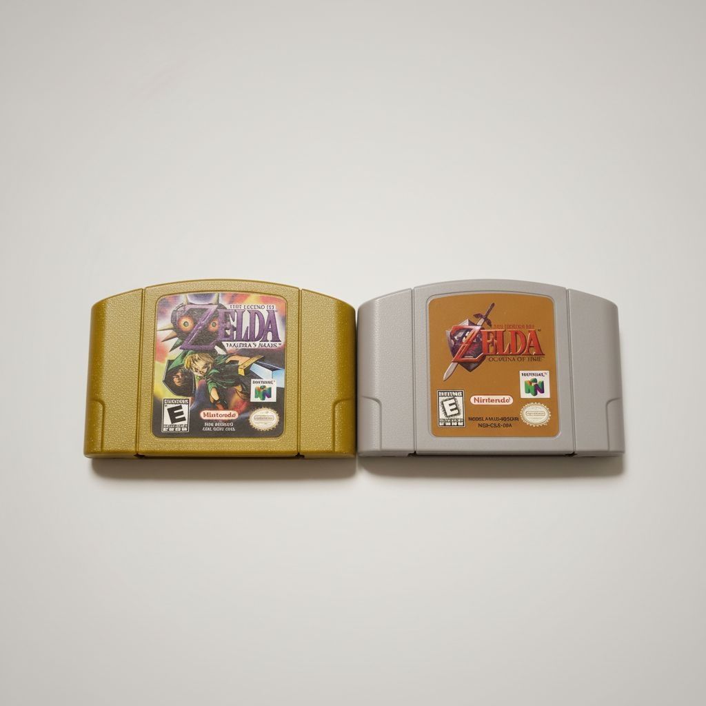 Zelda Ocarina of Time & Zelda Majoras Mask — Complete Bundle (Cartridges Only) for Nintendo 64