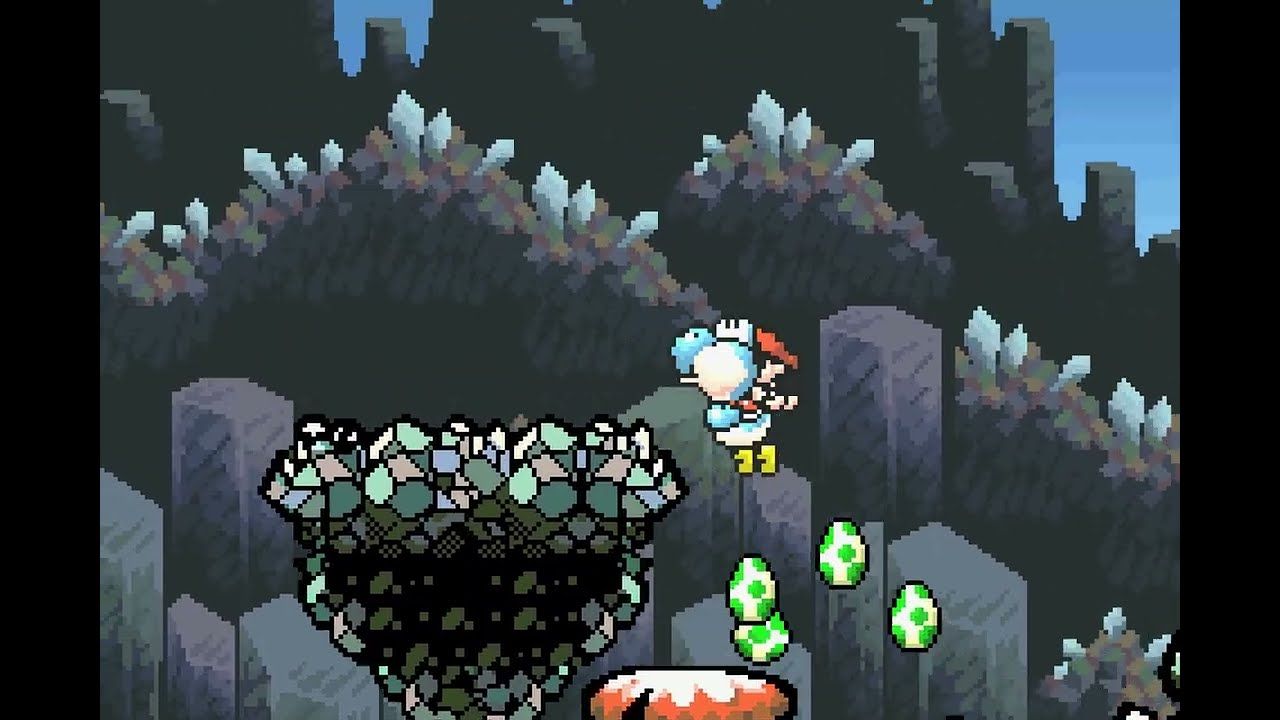 Yoshi's Island: Super Mario Advance 3 - 1-3: The Cave of Chomp Rock