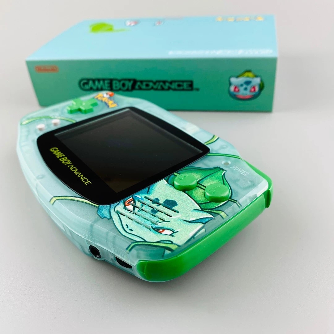 Gameboy Advance Console (IPS) — Game Boy Advance — Bulbasaur GBA W & Generic Box 7