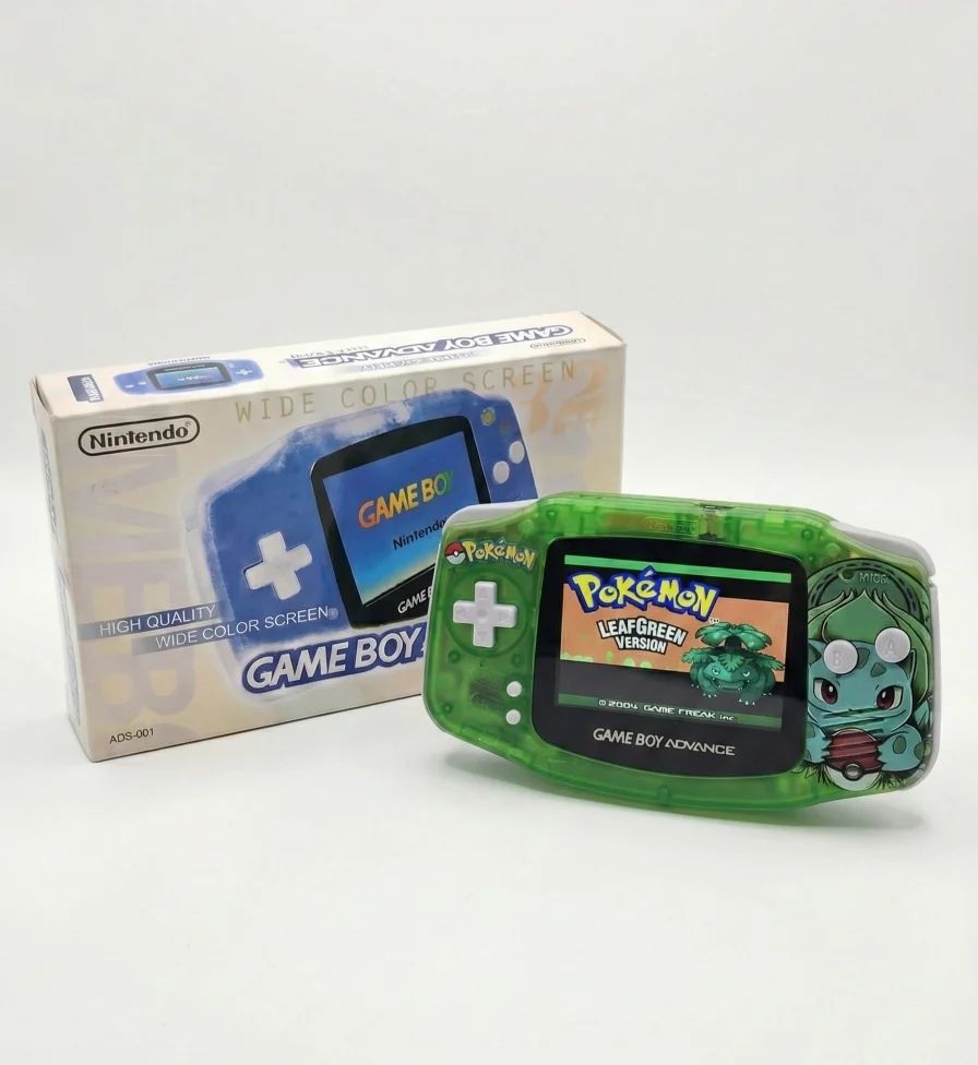 Gameboy Advance Console (IPS) — Game Boy Advance — Bulbasaur GBA W & Generic Box