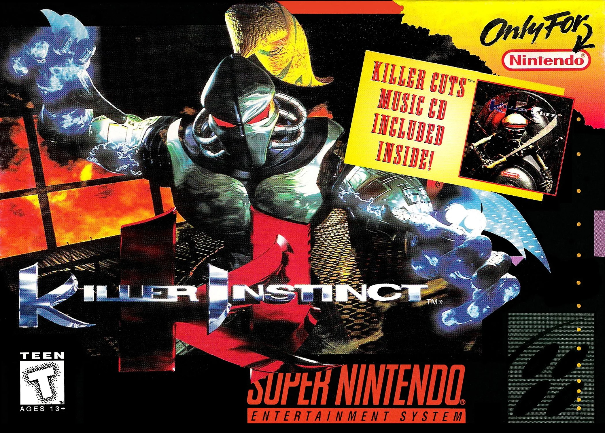 Killer Instinct – Super Nintendo Entertainment System (SNES) Fighting Game front cover art