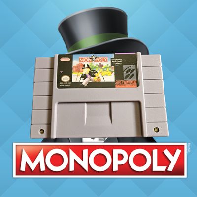 Monopoly SNES cartridge – digital board game adaptation.