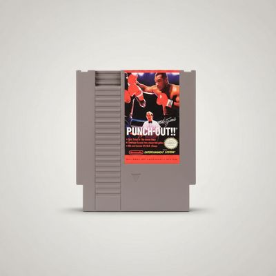 Mike Tyson's Punch-Out for NES! Detailed view of Punch-Out label for Nintendo Entertainment System