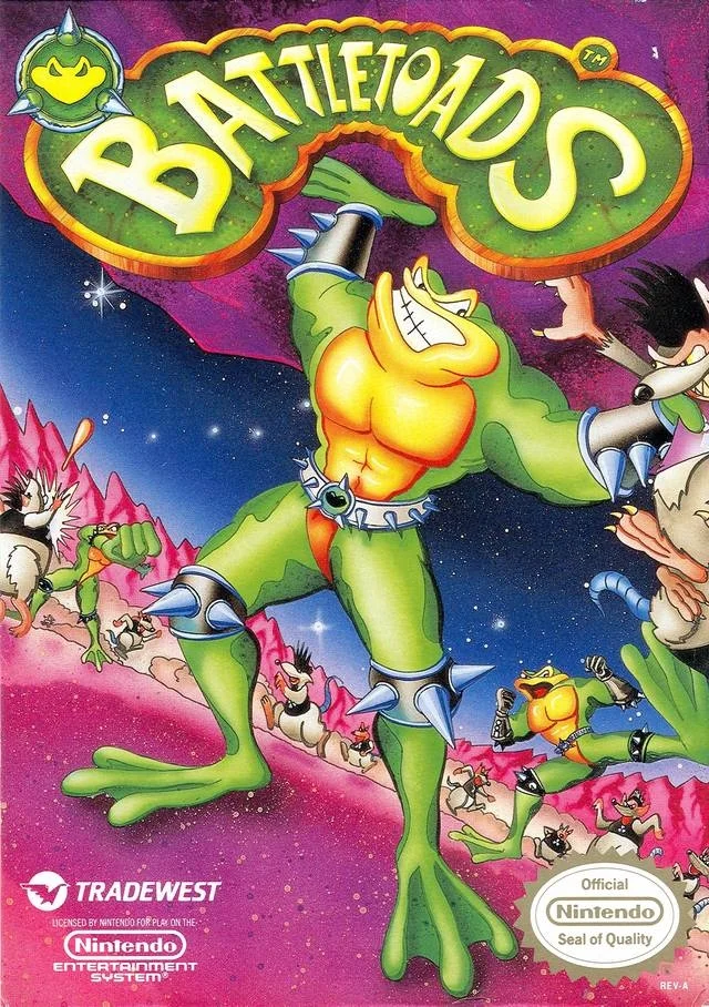 Battletoads – Nintendo Entertainment System (NES) Action Platformer Game front cover art