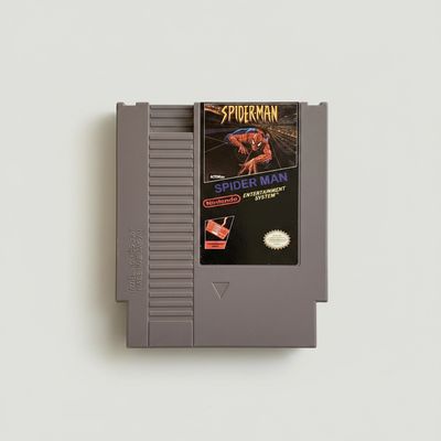 Spider-Man for NES gray game cartridge with official Marvel and LJN label