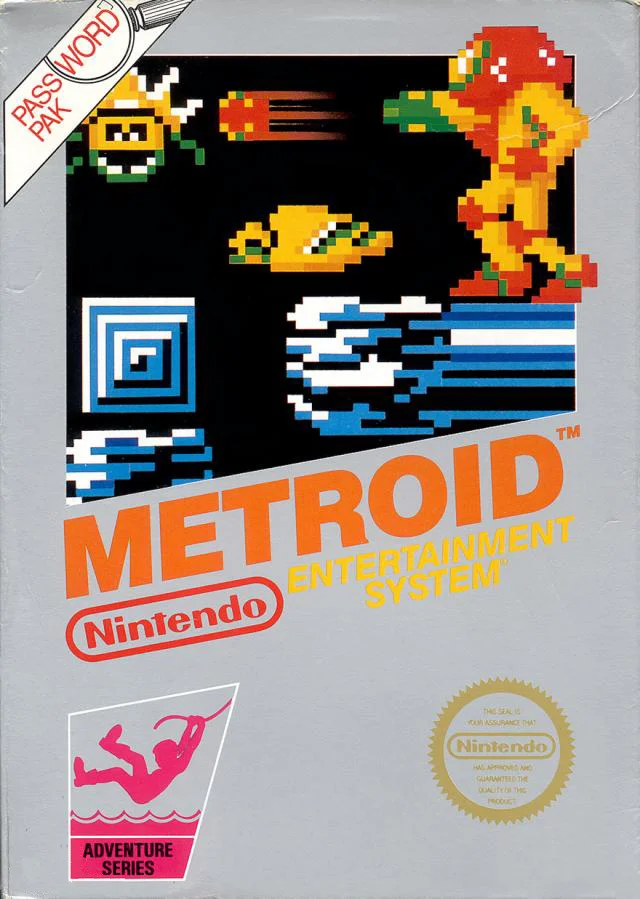 Metroid – Nintendo Entertainment System (NES) Action-Adventure Game front cover art