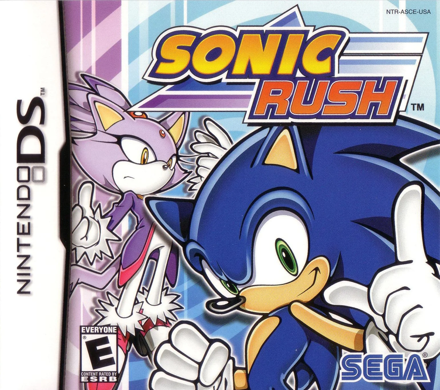 Sonic Rush – Nintendo DS (NDS) Platformer Game front cover art