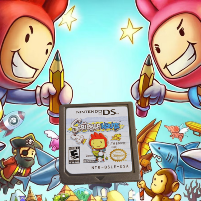 Scribblenauts Nintendo DS cartridge – creative puzzle adventure.