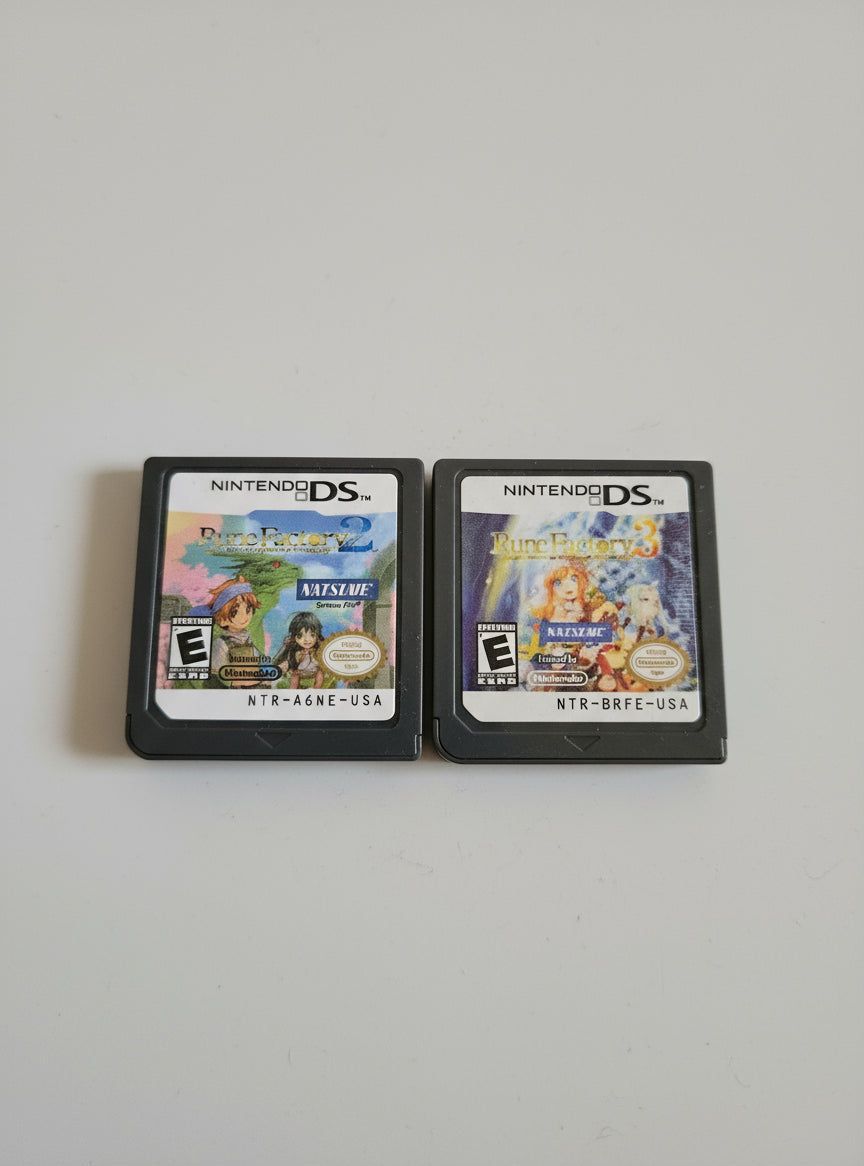 Rune Factory 2 & 3 Fantasy Harvest Moon — Complete Bundle (Cartridges Only) for Nintendo DS