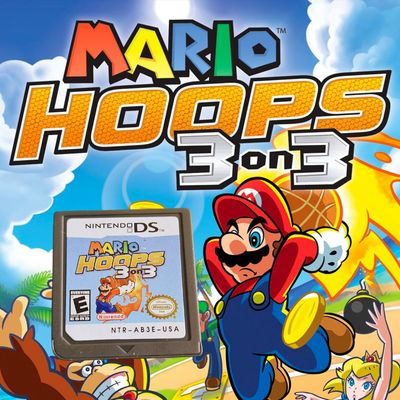 Mario Hoops 3-on-3 Nintendo DS cartridge – arcade basketball fun.
