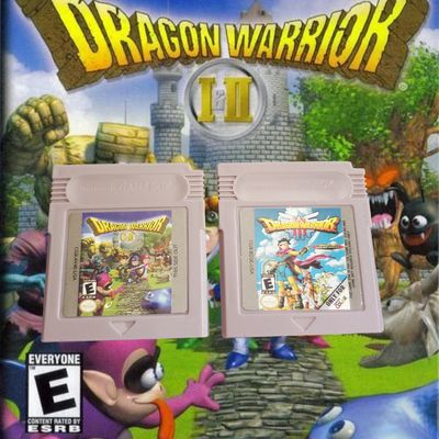 Dragon Warrior 1, 2 &amp; 3 Gameboy Color cartridges – retro role-playing game set.