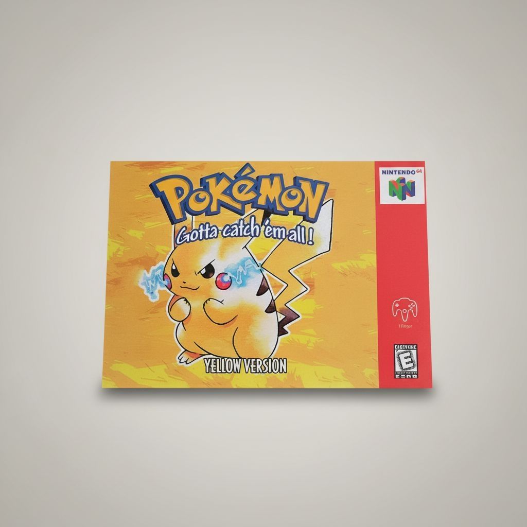 Pokémon Yellow — Game & Box for Nintendo 64