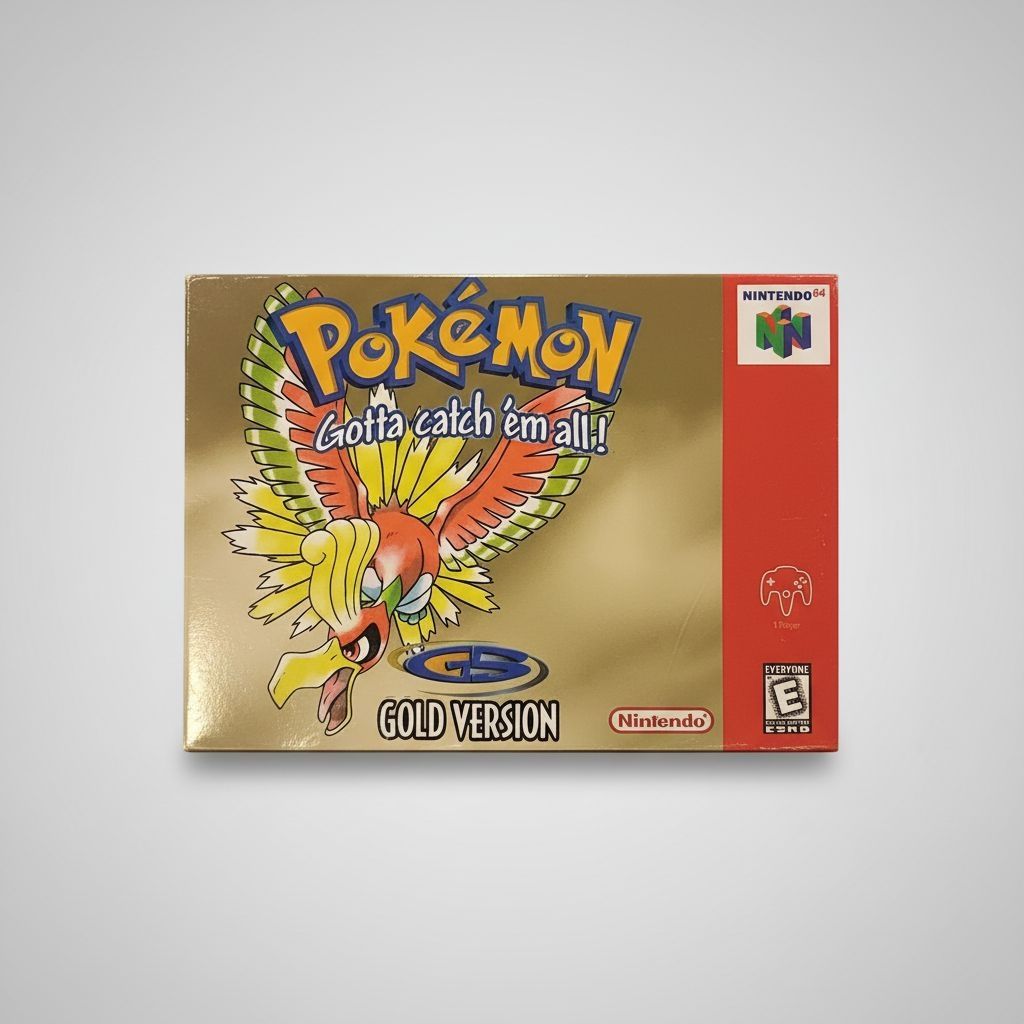 Pokémon Gold — Game & Box for Nintendo 64
