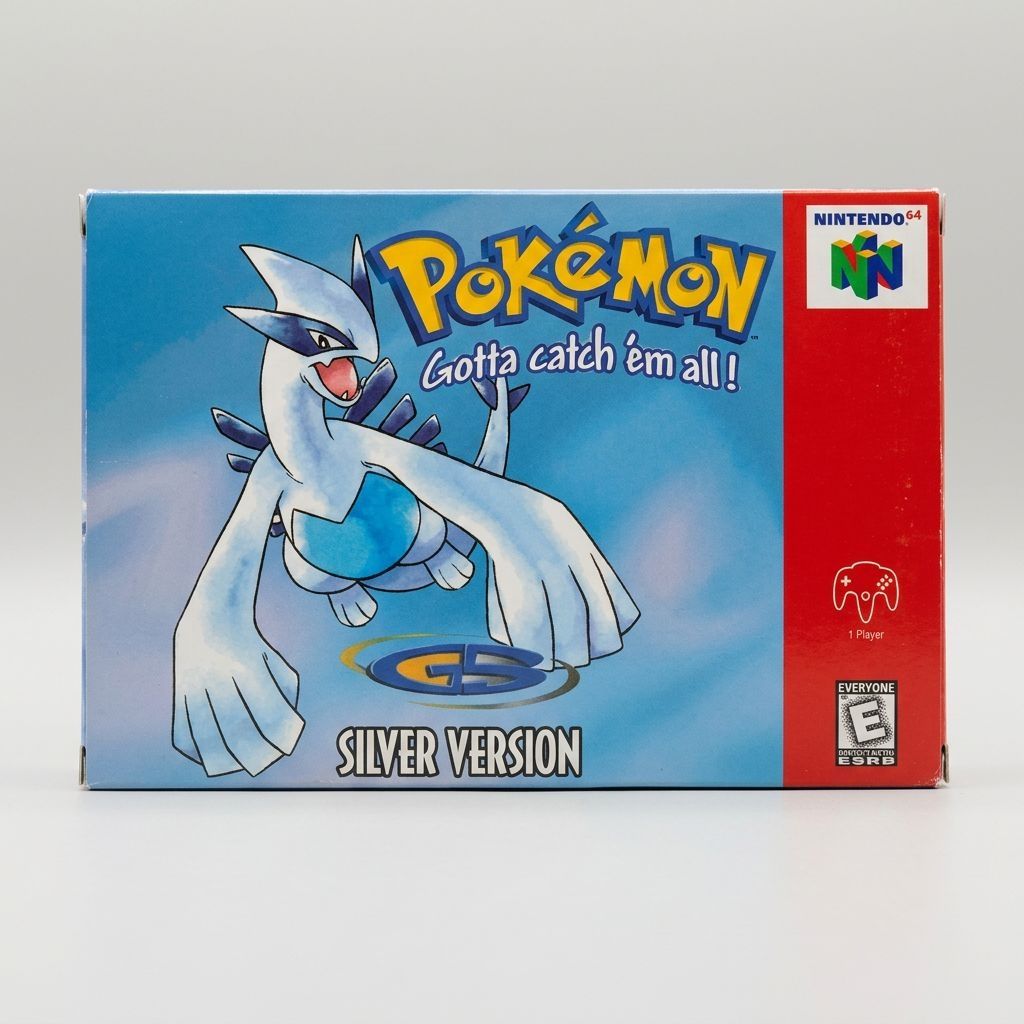 Pokémon Silver — Game & Box for Nintendo 64