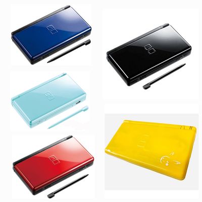 Nintendo DS Lite console – sleek handheld gaming system.