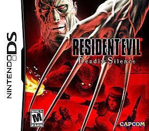 Resident Evil Deadly Silence Nintendo DS game case front cover featuring zombie eye artwork