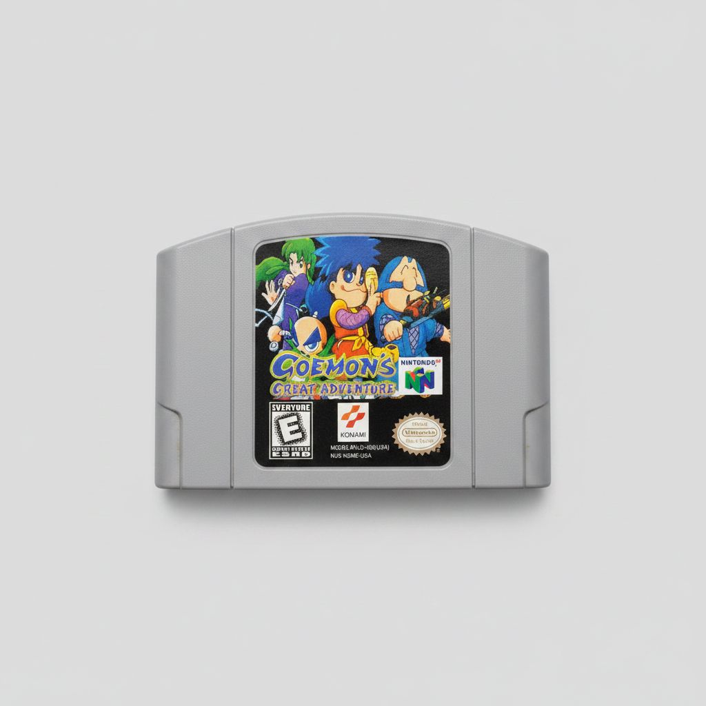 Goemon's Great Adventure Nintendo 64! Gray Konami cartridge