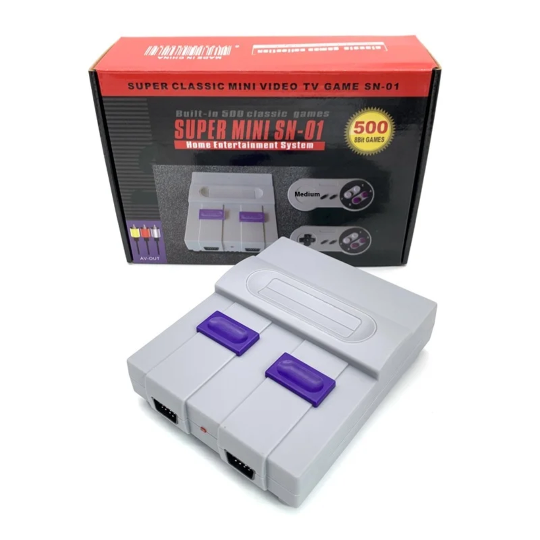 Mini SNES Retro Classic Console – 500 Games, Dual Controllers, Plug & Play TV System — 500 Built-In Games 2