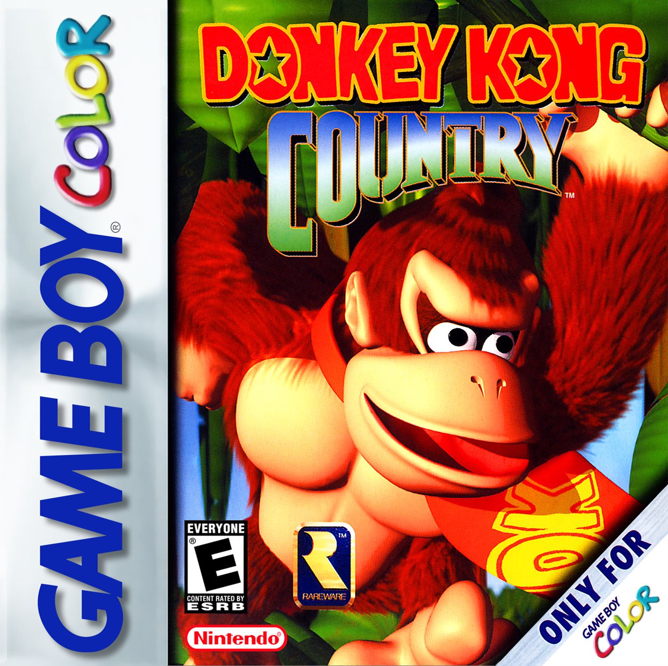Donkey Kong Country – Nintendo Game Boy Color (GBC) Platformer Game front cover art