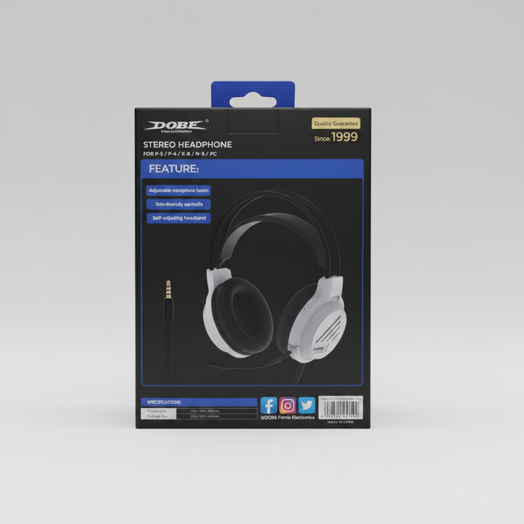 DOBE Stereo Gaming Headphone with Mic - PS5, PS4, Xbox, Switch, PC Compatible Headphones 3