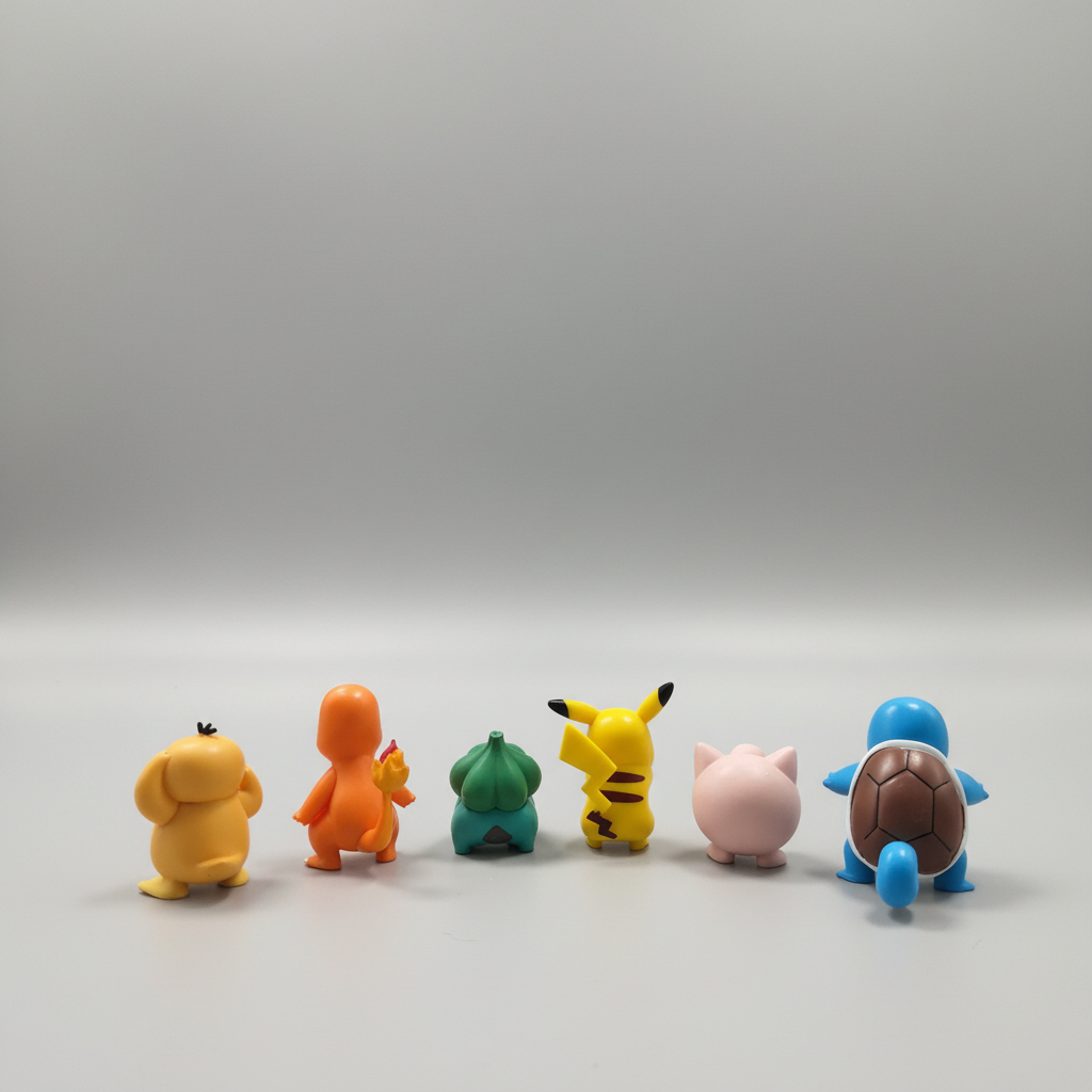 Pokémon Gen 1 (6 Figures) - Pikachu, Charmander, Squirtle, Bulbasaur, Psyduck, & Jigglypuff 3