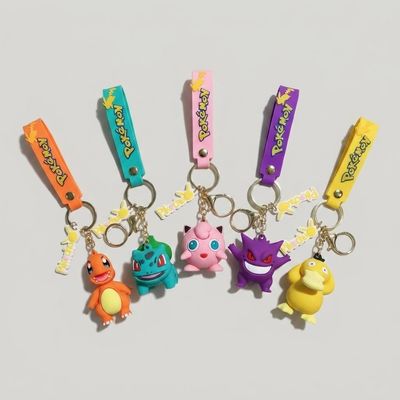 Pokémon Keychains - Gengar, Charmander, Bulbasaur, Psyduck, &amp; Jigglypuff
