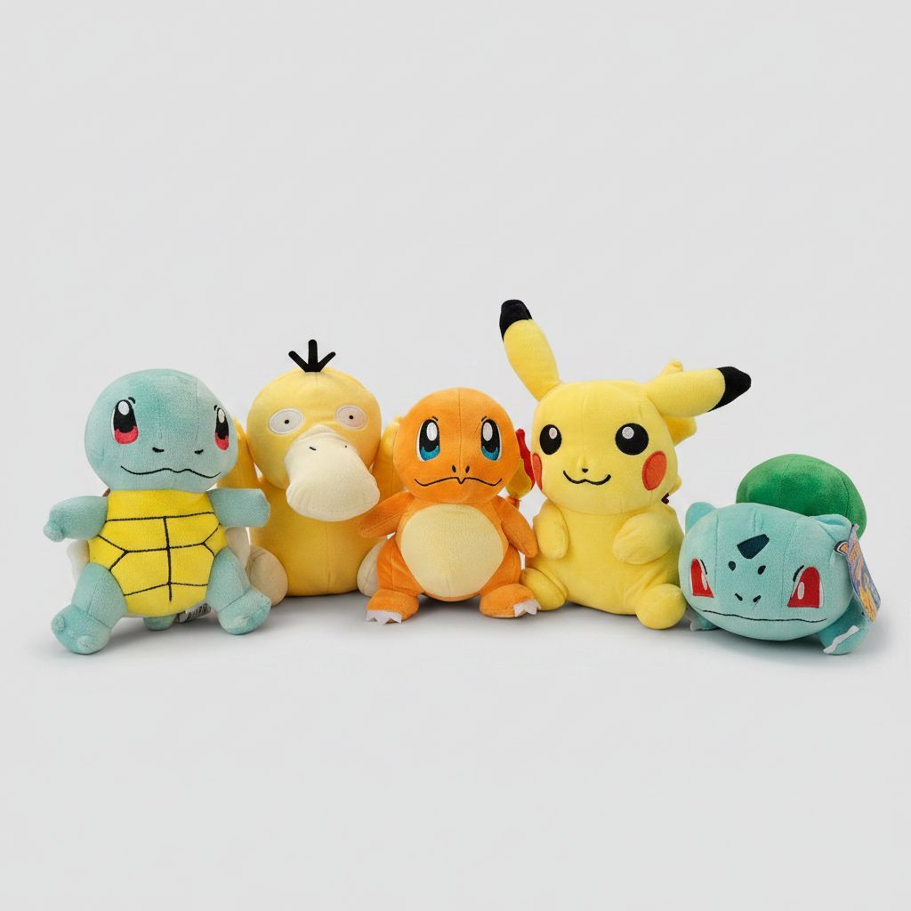 Pokémon Plush Toys — Complete 5-Piece Set