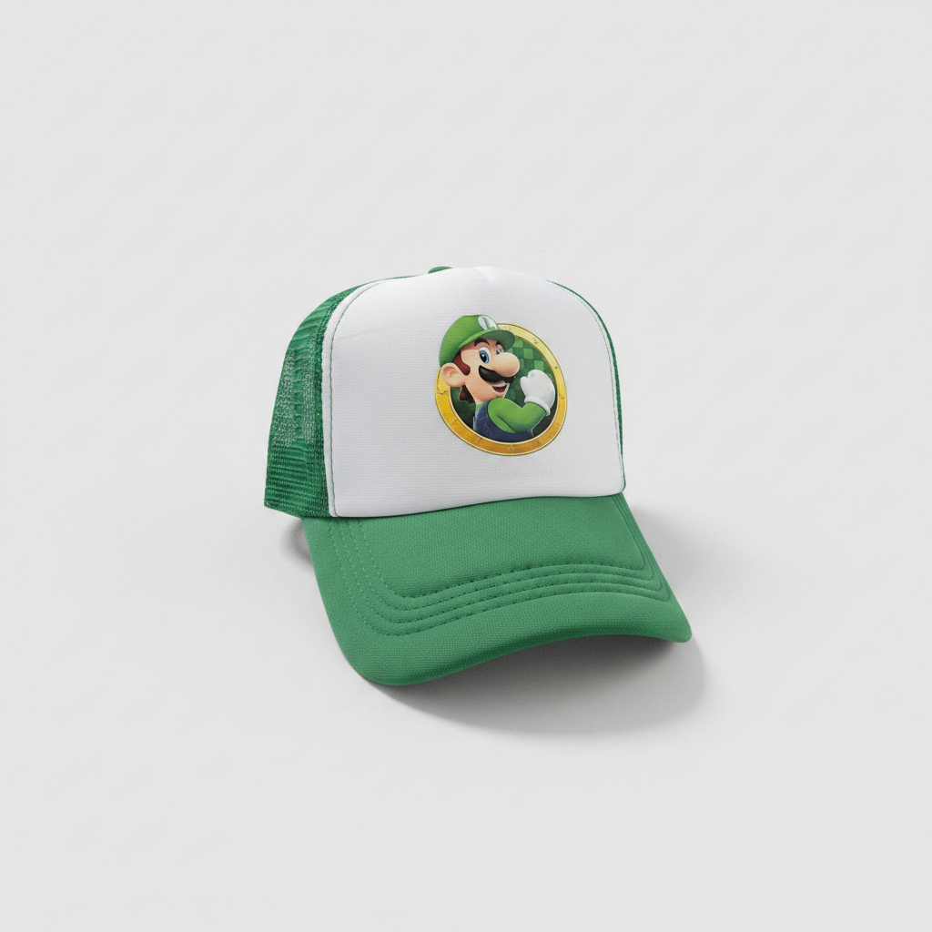 Mario Super Mario Bros. Character Trucker Hats - Mario, Luigi, & Princess Peach - Adjustable Mesh Caps 2