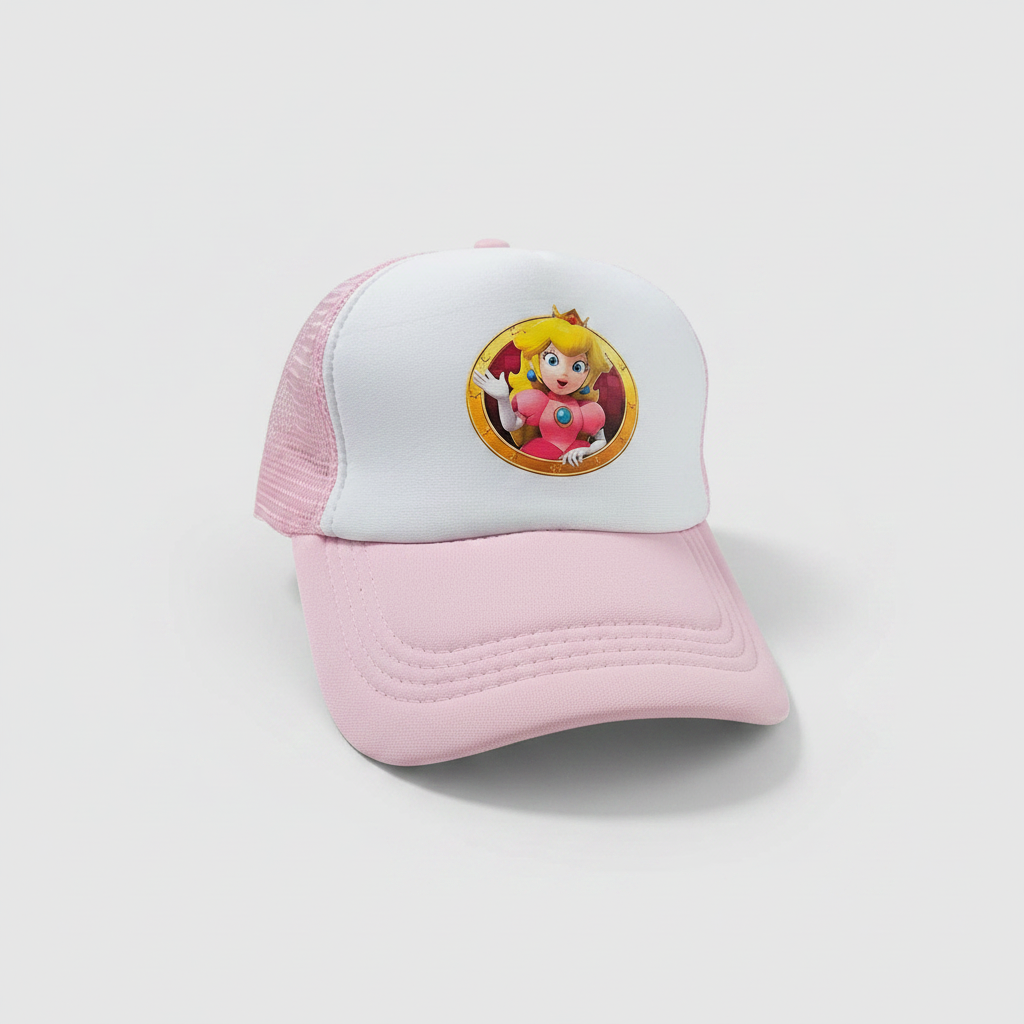 Mario Super Mario Bros. Character Trucker Hats - Mario, Luigi, & Princess Peach - Adjustable Mesh Caps 4