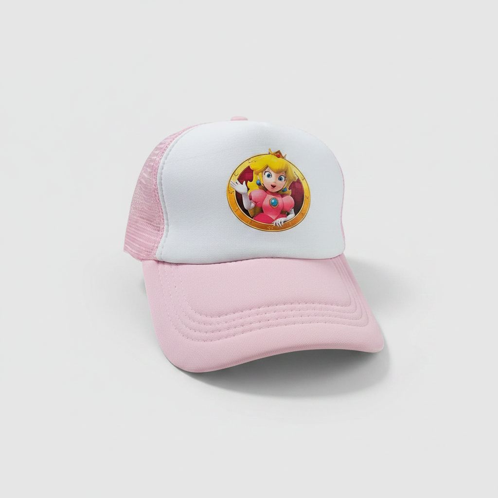 Peach Snapback Super Mario Bros. Character Trucker Hat
