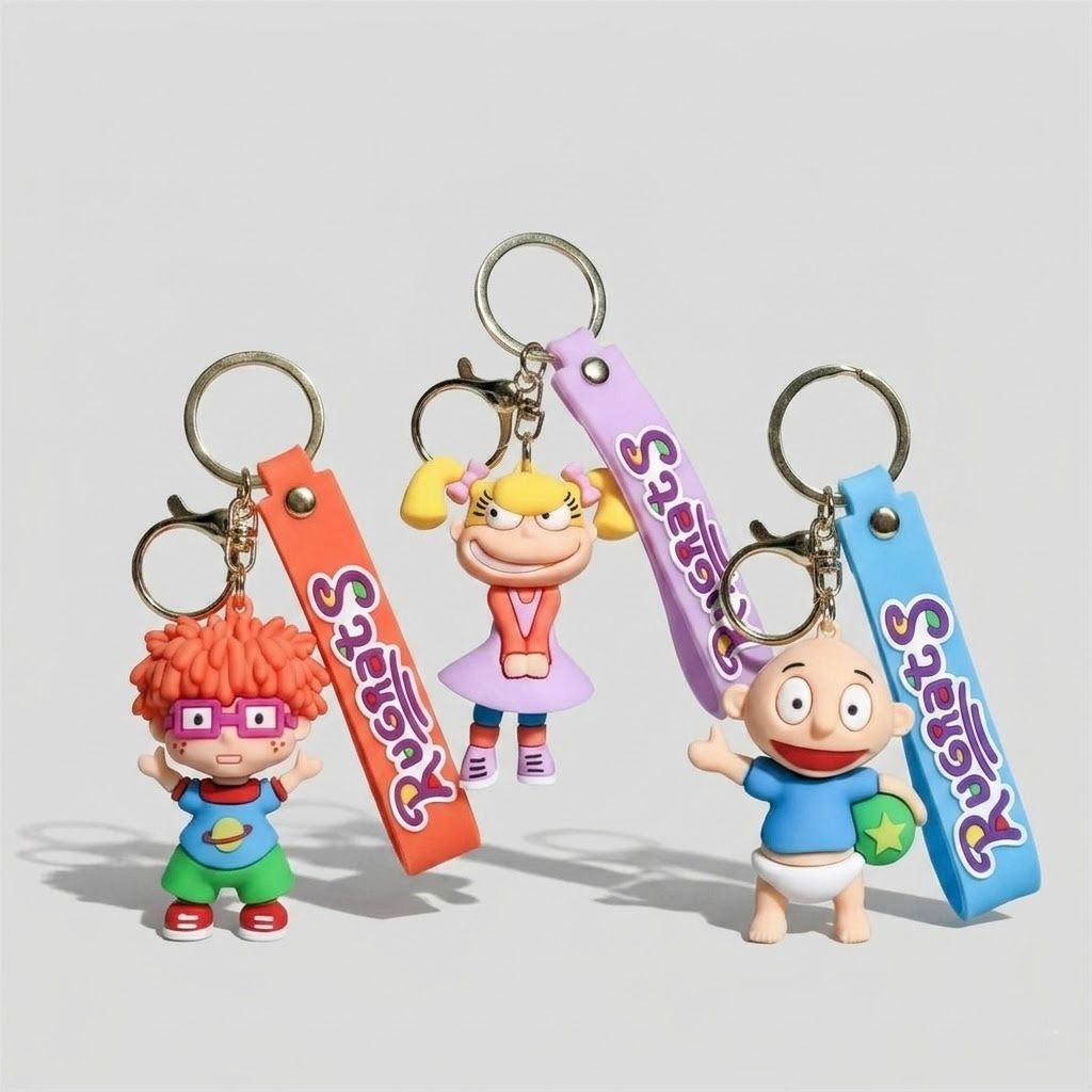 Rugrats Character Keychains - Angelica, Tommy, & Chuckie