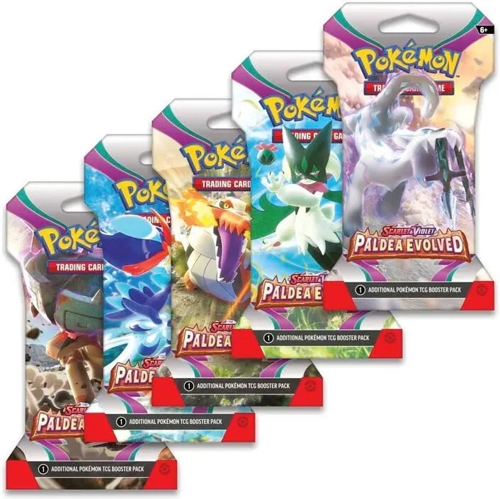 Scarlet & Violet: Paldea Evolved Pokémon TCG Sleeved Booster Pack - Factory Sealed