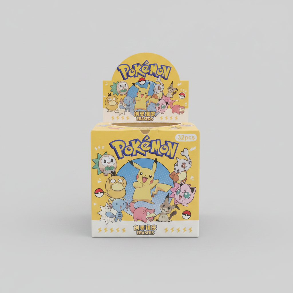 Pokemon Character Pencil Erasers - Mystery Pack 5